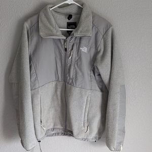 North Face Grey Zip Up Large